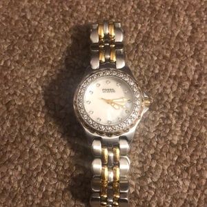 Silver and Gold Fossil watch